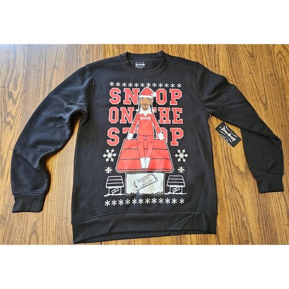 Snoop On The Stoop Sweatshirt  Fleece Dogg Supply Unisex Small NWT Ugly Sweater - Picture 1 of 7